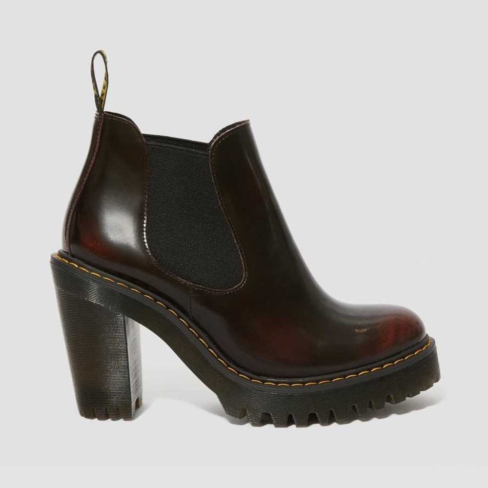 Dr. Martens Women's Hurston Boot, Cherry Red, 7 M UK (9 US)
